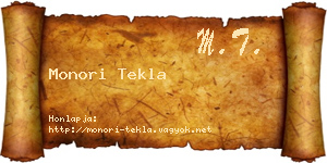 Monori Tekla névjegykártya
